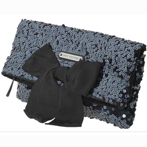 Juicy Couture Handbags - Juicy Couture Navy Blue Shinning Clutch Bag